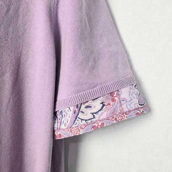 Alfred Dunner Paisley Trim Sweater Blouse XL - Picture 2 of 6